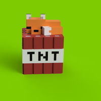 HUCHA / ALCANCIA DE ZORRO DE MINECRAFT SOBRE TNT - Thumbnail 5