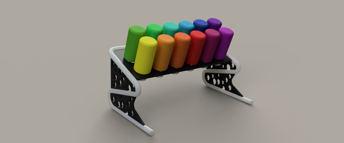 PAINT HOLDER/PORTA VINILOS 3D Print 519329