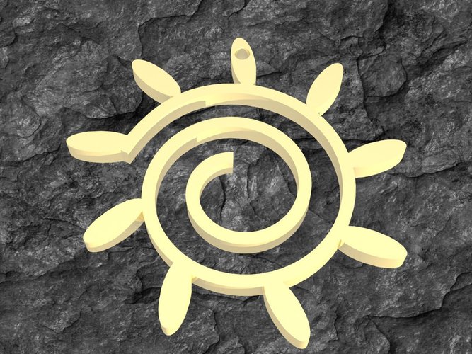 Spiral sun pendant 3D Print 51934