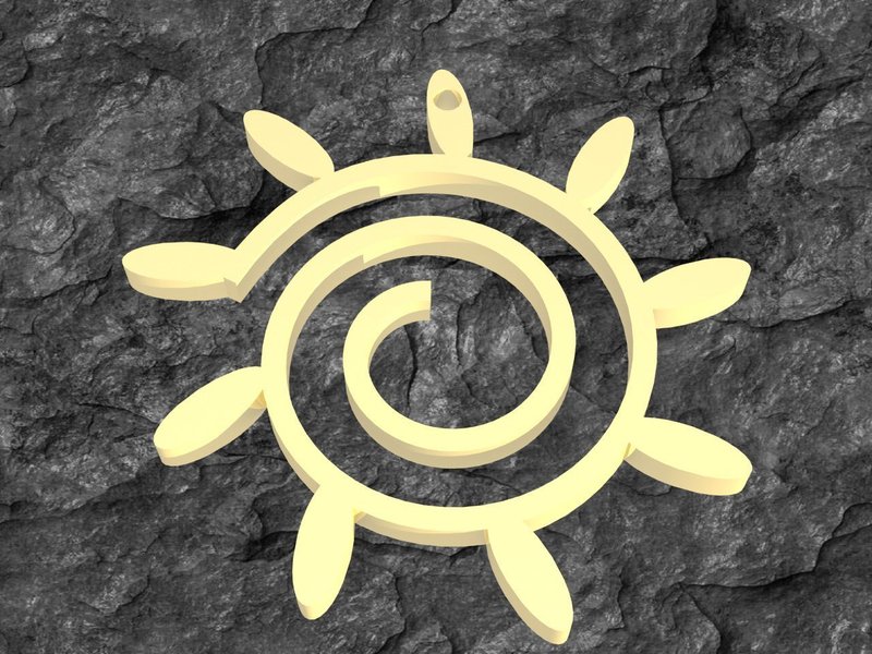 Spiral sun pendant
