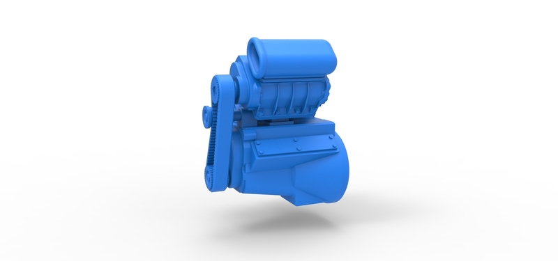 Diecast engine for Hot rod Version 3 Scale 1:25