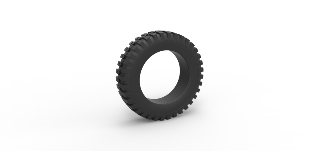 Diecast offroad tire 73 Scale 1:25 3D Print 519362