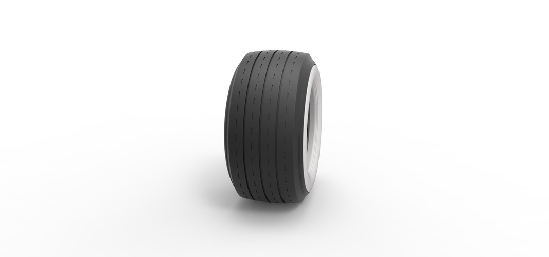 Diecast Whitewall race tire Scale 1:25 3D Print 520465