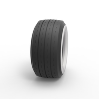 Diecast Whitewall race tire Scale 1:25 - Thumbnail 3