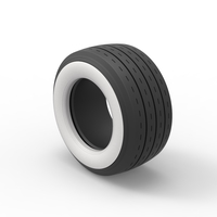 Diecast Whitewall race tire Scale 1:25 - Thumbnail 7