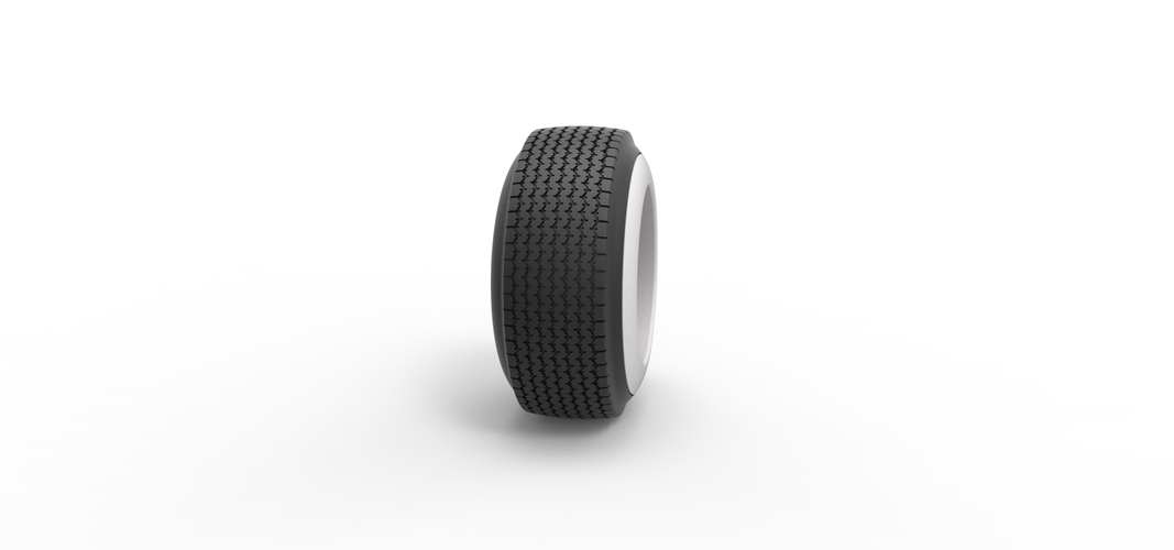 Dune buggy Whitewall rear tire Version 2 Scale 1:25 3D Print 520488