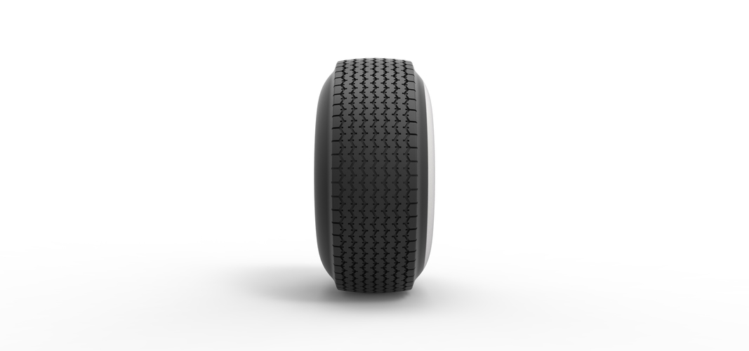 Dune buggy Whitewall rear tire Version 2 Scale 1:25 3D Print 520489