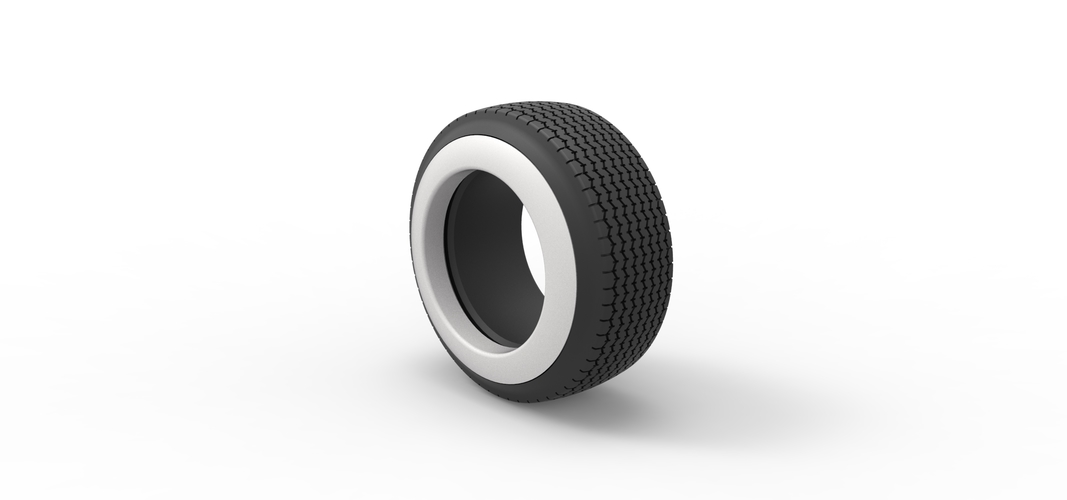 Dune buggy Whitewall rear tire Version 2 Scale 1:25 3D Print 520492