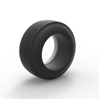 Dune buggy Whitewall rear tire Version 2 Scale 1:25 - Thumbnail 8