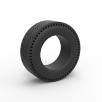 Diecast rear tire of vintage dragster Version 10 Scale 1:25 - Thumbnail 1