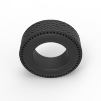 Diecast rear tire of vintage dragster Version 10 Scale 1:25 - Thumbnail 6