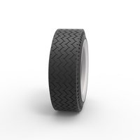 Whitewall rear tire of vintage dragster Version 10 Scale 1:25 - Thumbnail 3