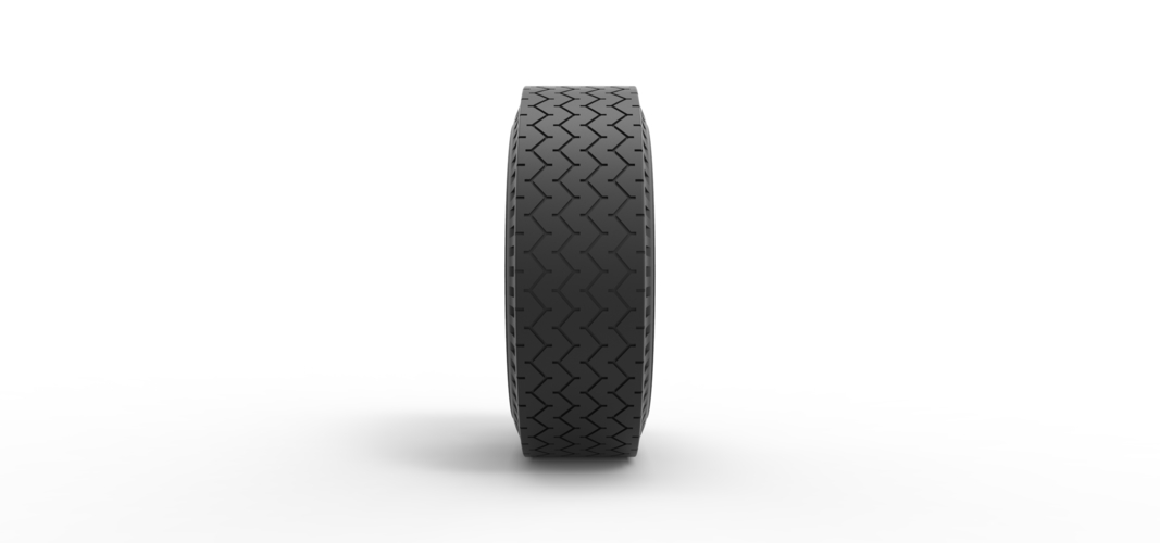 Whitewall rear tire of vintage dragster Version 10 Scale 1:25 3D Print 520507