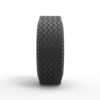 Whitewall rear tire of vintage dragster Version 10 Scale 1:25 - Thumbnail 4
