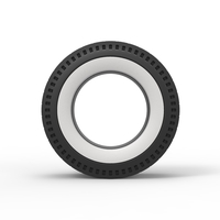 Whitewall rear tire of vintage dragster Version 10 Scale 1:25 - Thumbnail 5