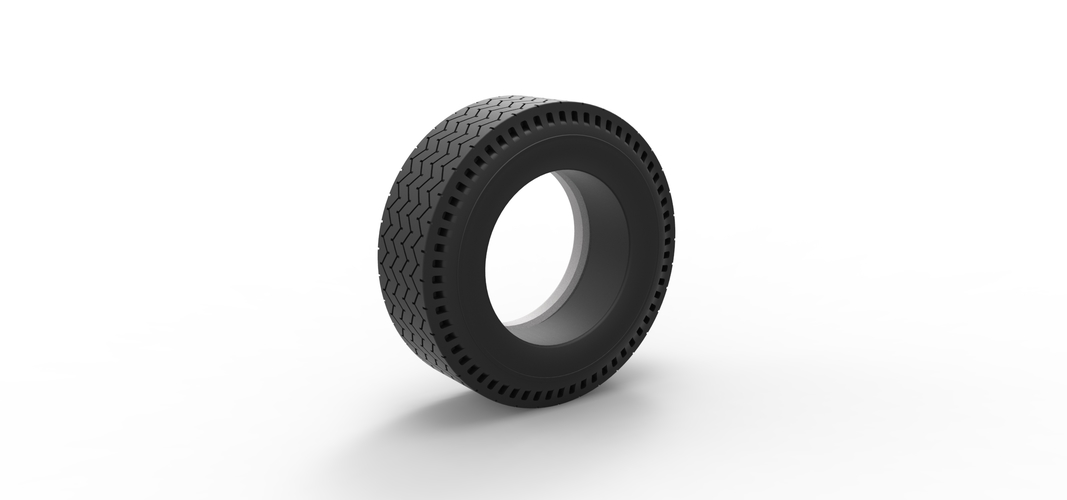 Whitewall rear tire of vintage dragster Version 10 Scale 1:25 3D Print 520511