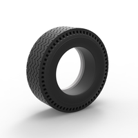 Whitewall rear tire of vintage dragster Version 10 Scale 1:25 - Thumbnail 8