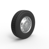 Diecast 10 Oval Hole Front wheel of semi truck Scale 1:25 - Thumbnail 2