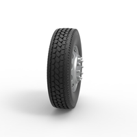 Diecast 10 Oval Hole Front wheel of semi truck Scale 1:25 - Thumbnail 3