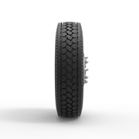 Diecast 10 Oval Hole Front wheel of semi truck Scale 1:25 - Thumbnail 4