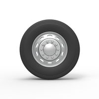 Diecast 10 Oval Hole Front wheel of semi truck Scale 1:25 - Thumbnail 5