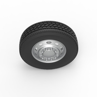 Diecast 10 Oval Hole Front wheel of semi truck Scale 1:25 - Thumbnail 6