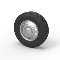 Diecast 10 Oval Hole Front wheel of semi truck Scale 1:25 - Thumbnail 7