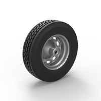 Diecast 10 Oval Hole Front wheel of semi truck Scale 1:25 - Thumbnail 8