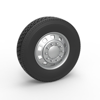 Diecast 10 Square Hole Front wheel of semi truck 1:25 - Thumbnail 1