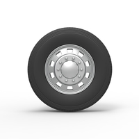 Diecast 10 Square Hole Front wheel of semi truck 1:25 - Thumbnail 5