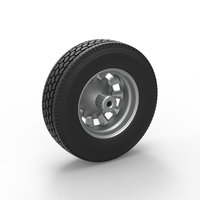 Diecast 10 Square Hole Front wheel of semi truck 1:25 - Thumbnail 8