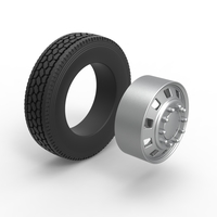 Diecast 10 Square Hole Front wheel of semi truck 1:25 - Thumbnail 9