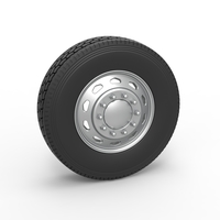 10 Triangular Hole Front truck wheel V2 Scale 1:25 - Thumbnail 1