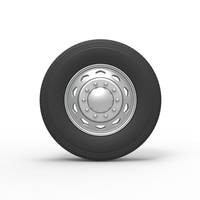 10 Triangular Hole Front truck wheel V2 Scale 1:25 - Thumbnail 5