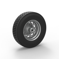 10 Triangular Hole Front truck wheel V2 Scale 1:25 - Thumbnail 8