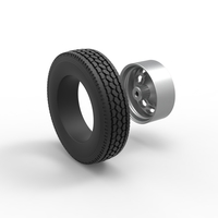 10 Triangular Hole Front truck wheel V2 Scale 1:25 - Thumbnail 10