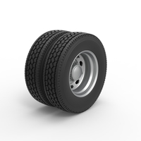 10 Triangular Hole Rear double wheel V2 Scale 1:25 - Thumbnail 2