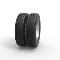 10 Triangular Hole Rear double wheel V2 Scale 1:25 - Thumbnail 3