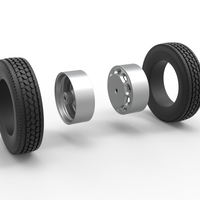 10 Triangular Hole Rear double wheel V2 Scale 1:25 - Thumbnail 9