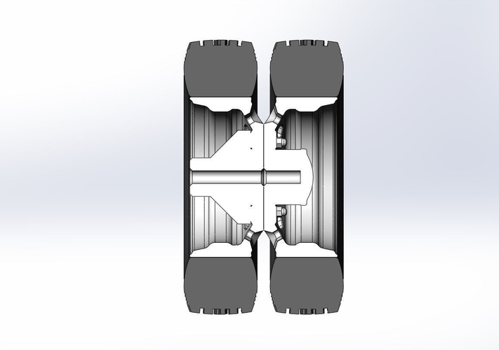 10 Triangular Hole Rear double wheel V2 Scale 1:25 3D Print 520609