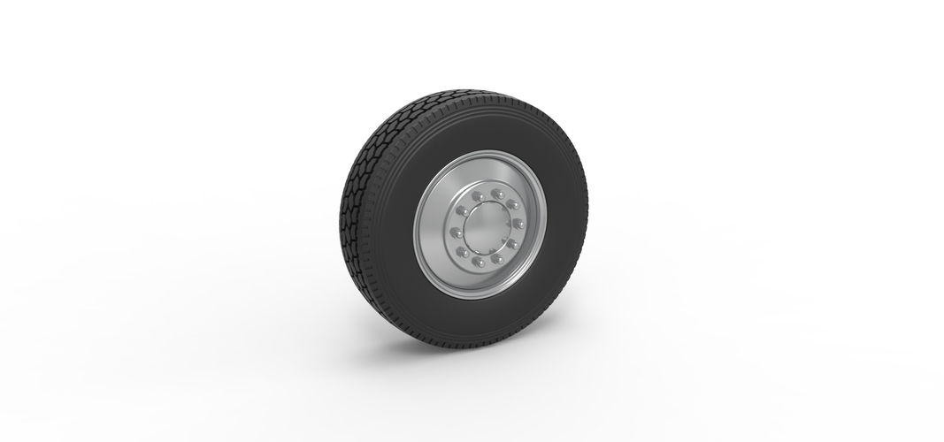 Front custom wheel of semi truck Version 2 Scale 1:25 3D Print 520614