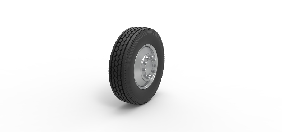 Front custom wheel of semi truck Version 2 Scale 1:25 3D Print 520615