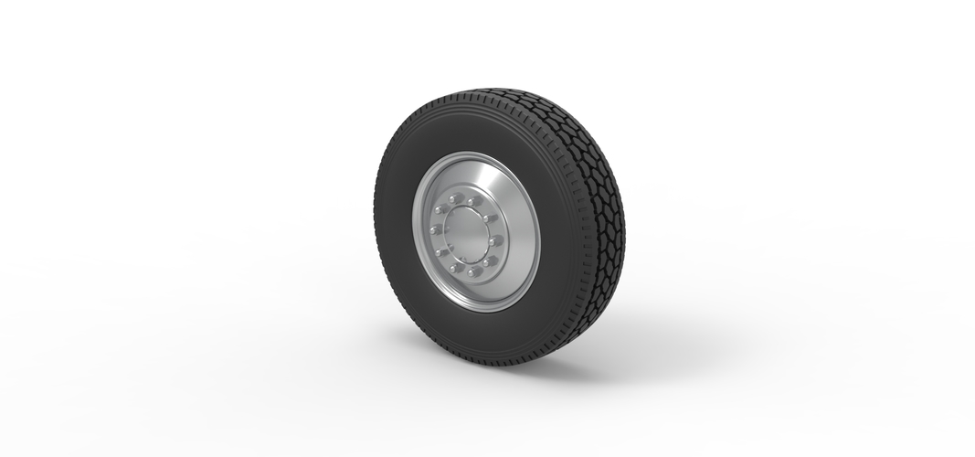 Front custom wheel of semi truck Version 2 Scale 1:25 3D Print 520620