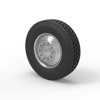 Front custom wheel of semi truck Version 2 Scale 1:25 - Thumbnail 7