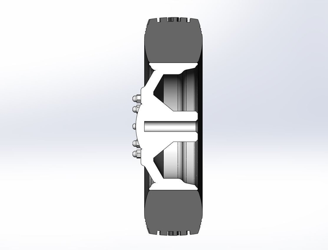 Front custom wheel of semi truck Version 2 Scale 1:25 3D Print 520624