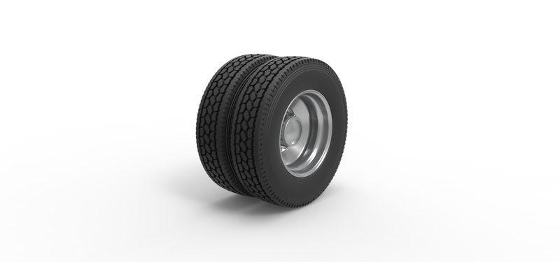 Semi Single Rear Wheel Rear custom wheel of semi truck Version 2 Scale 1:25 - Pinshape