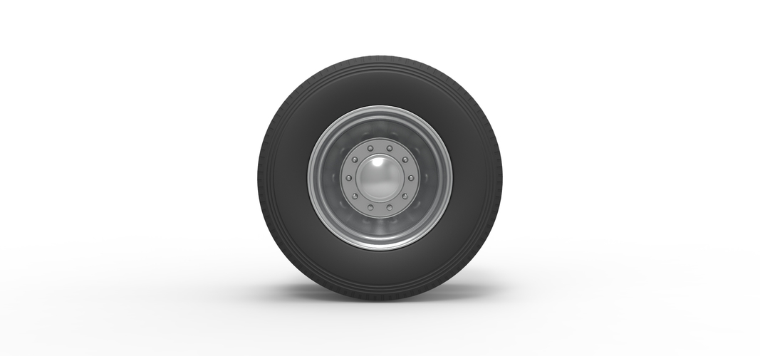 Rear custom wheel of semi truck Version 2 Scale 1:25 3D Print 520634