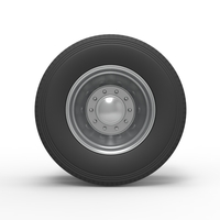 Rear custom wheel of semi truck Version 2 Scale 1:25 - Thumbnail 5