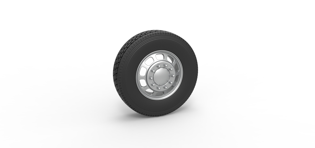 Front custom wheel of semi truck Version 3 Scale 1:25 3D Print 520645