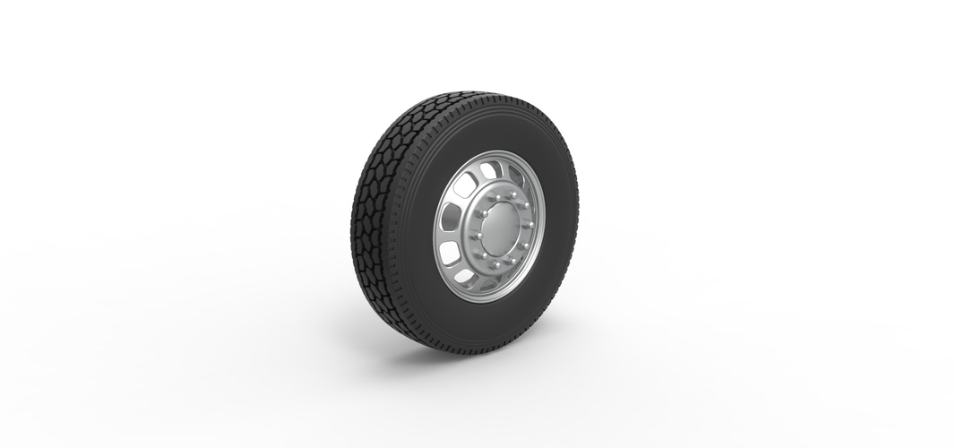 Front custom wheel of semi truck Version 3 Scale 1:25 3D Print 520646